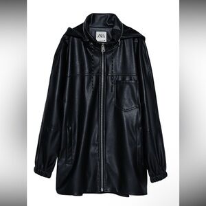 Zara Faux Leather Parka